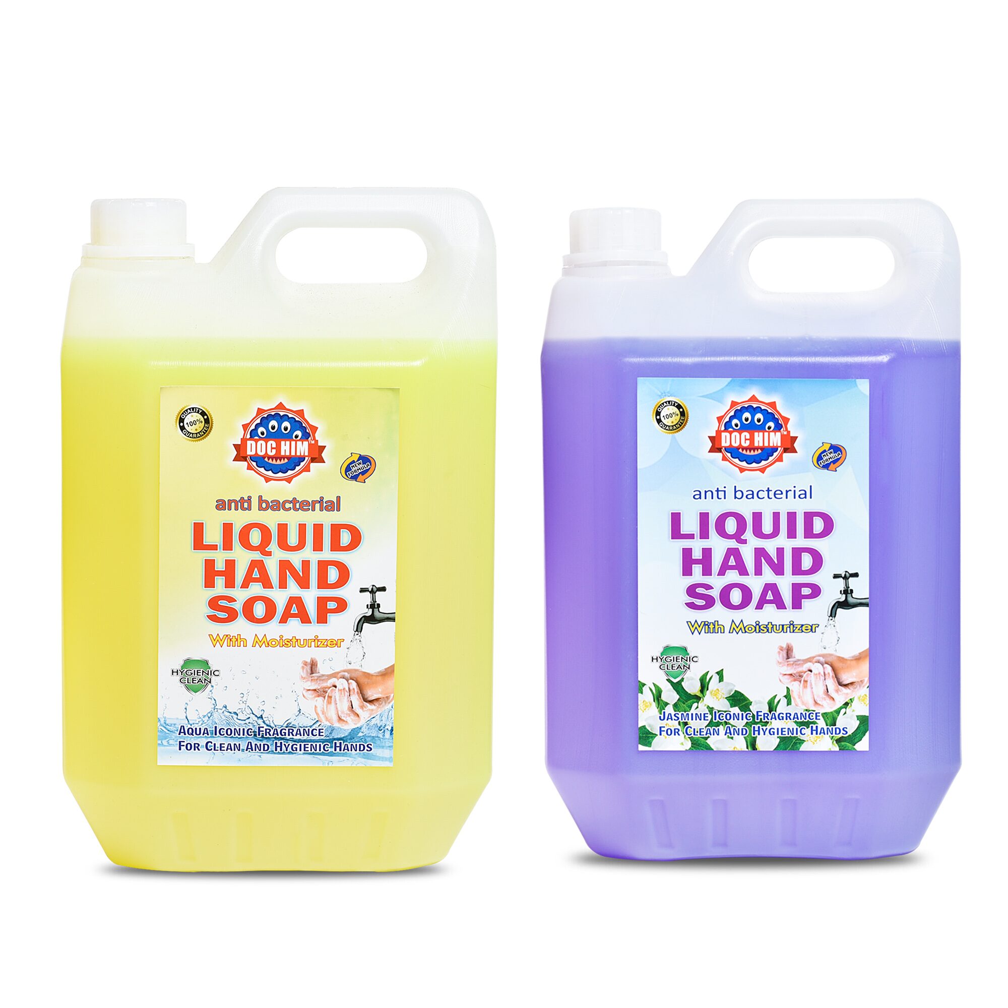 

Doc Him ( Aqua Iconic Jasmine Iconic ) Anti Bacterial Liquid Hand Soap With Moisturizer Combo 5L (Pack of 2)