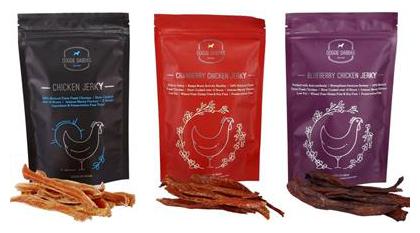 

Doggie Dabbas Chicken Jerky Dog Treat 3 Flavour Combo (Meaty Flavour Cranberry Flavour BlueBerry Flavour)