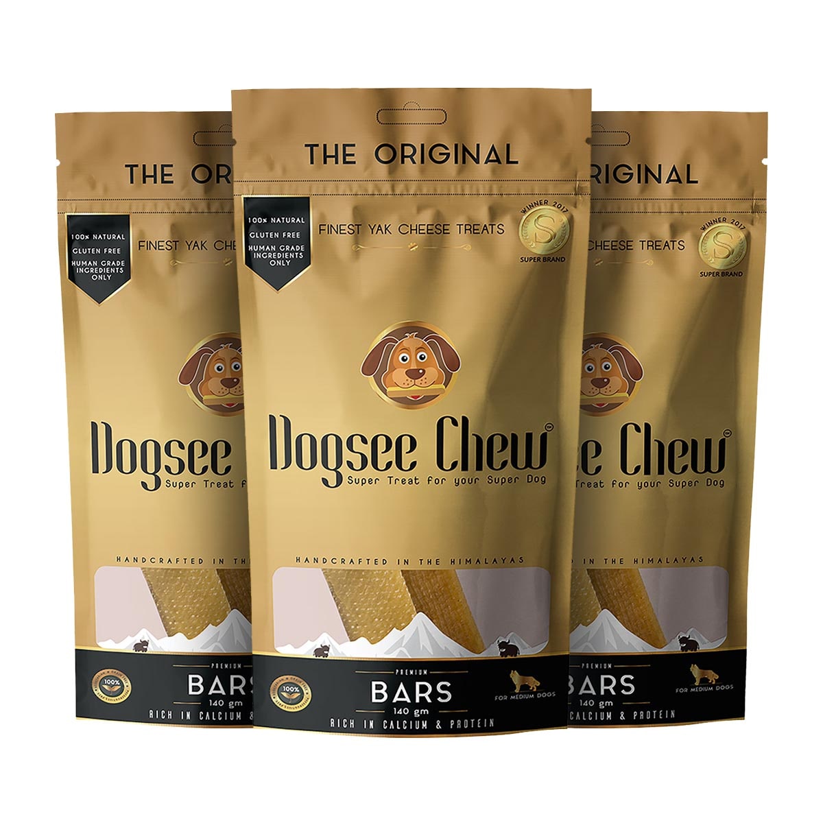 

Dogsee chew Medium Bars Long-Lasting Dental Chews For Medium Dogs -140g(Pack of 3)