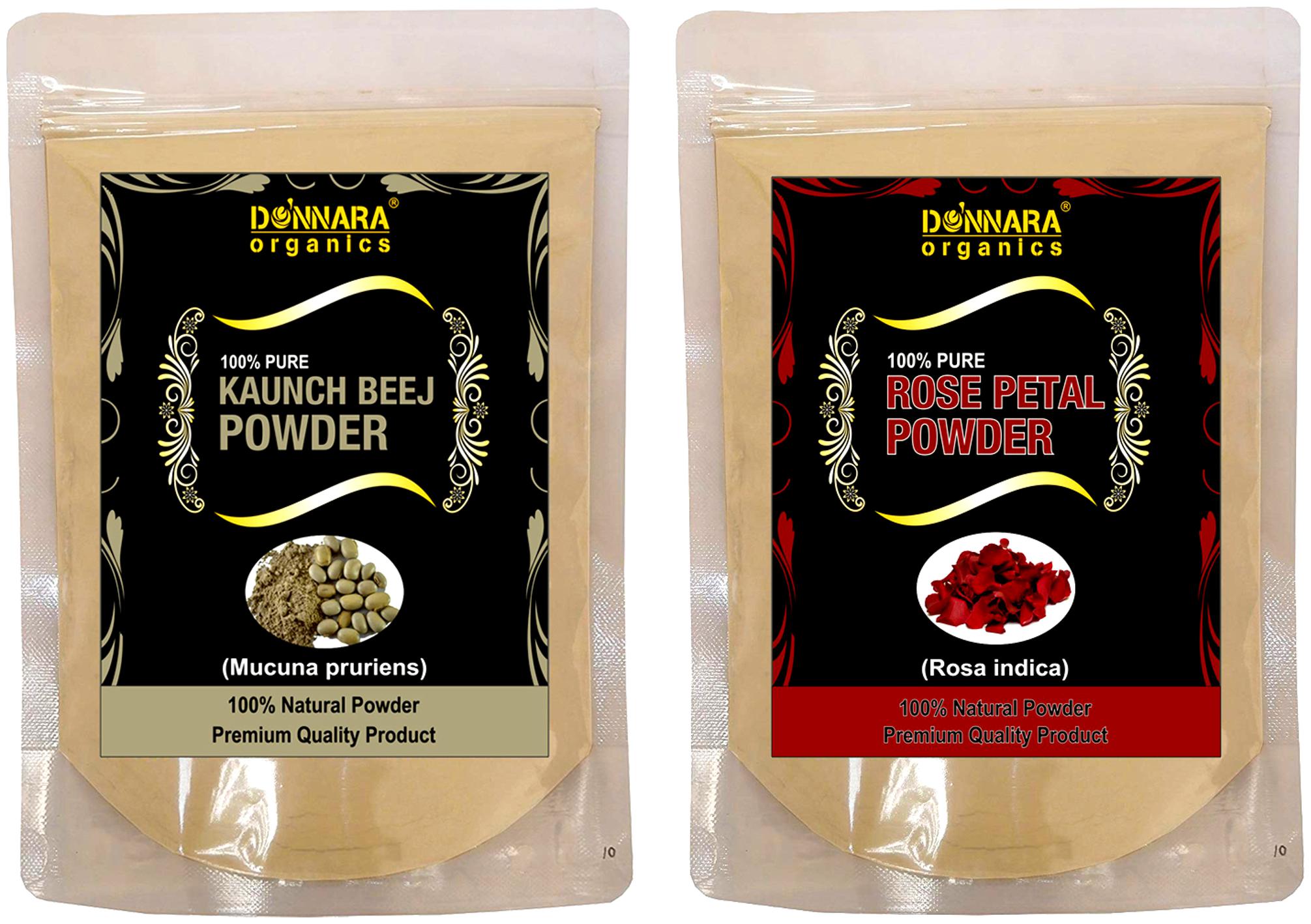 

Donnara Organics 100 Natural Rose Petal Kaunch Beej powder Face Pack 150g(Pack of 2)