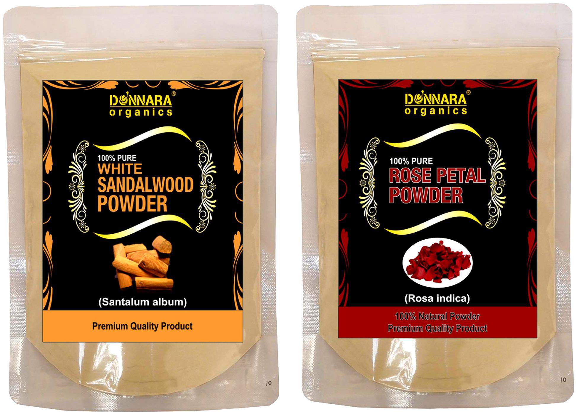 

Donnara Organics 100 Natural Sandalwood Rose Petal powder Face Pack 150g(Pack of 2)