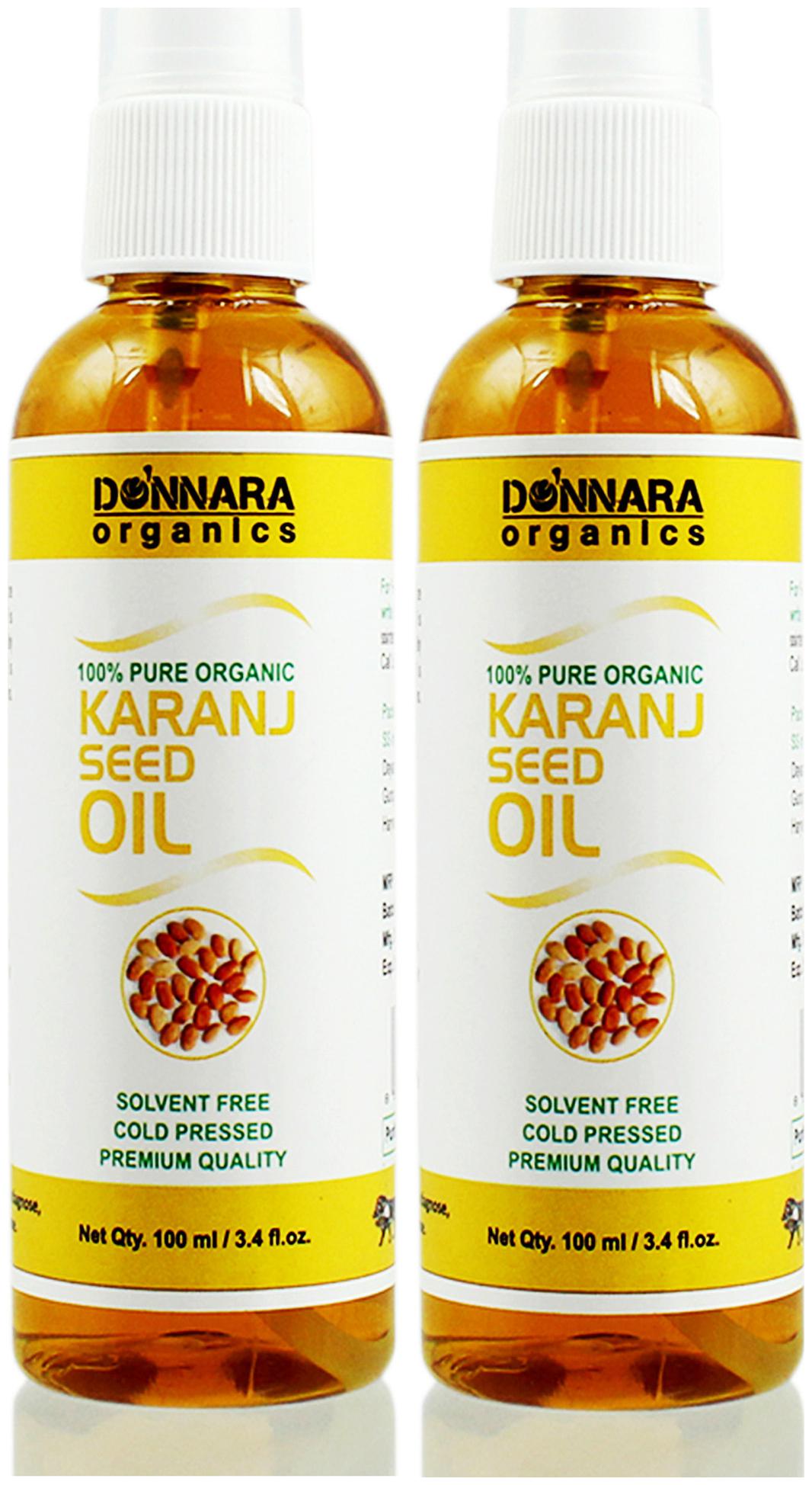 

Donnara Organics Premium Karanj Seed oil- 100 Pure Natural Combo pack of 2 bottles of 100 ml(200 ml)
