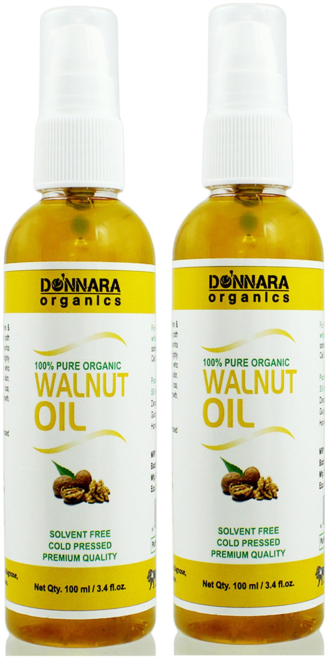 

Donnara Organics Premium Walnut oil- 100 Pure Natural Combo pack of 2 bottles of 100 ml(200 ml)