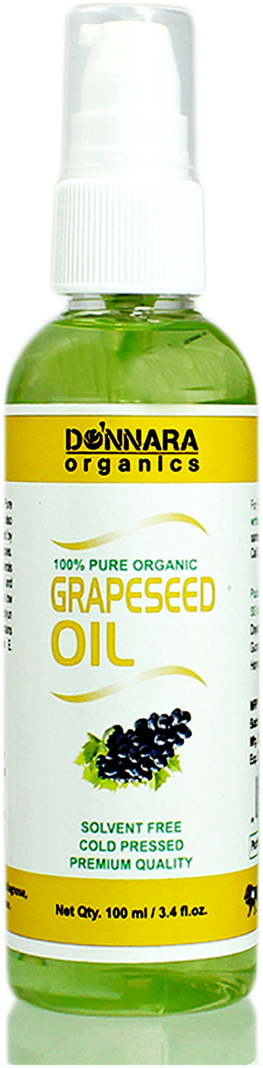 

Donnara Organics Premium Grapeseed oil- 100 Pure Natural(100 ml)