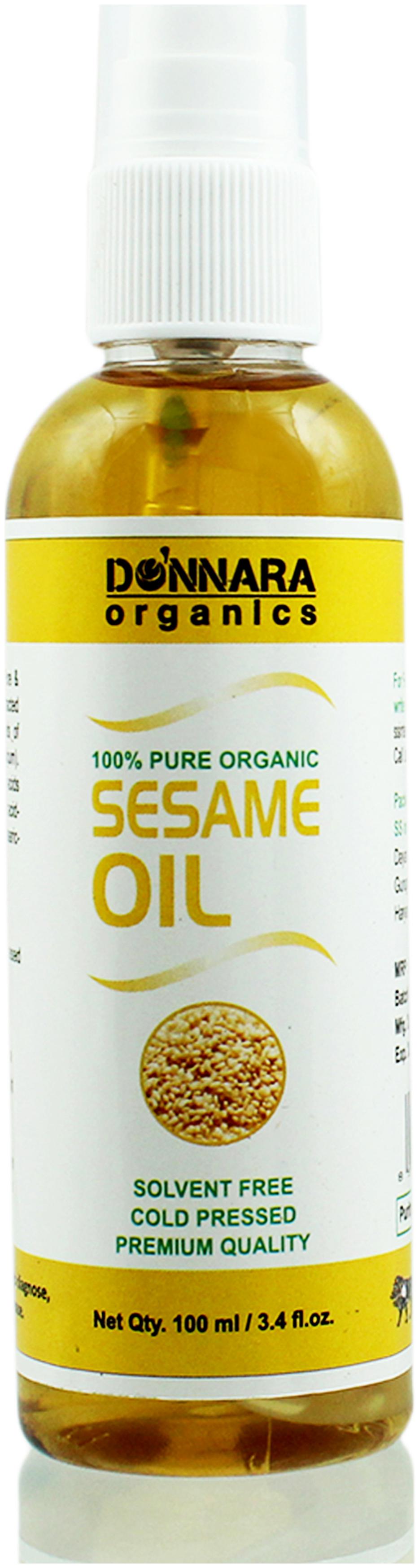 

Donnara Organics Premium Sesame oil- 100 Pure Natural(100 ml)
