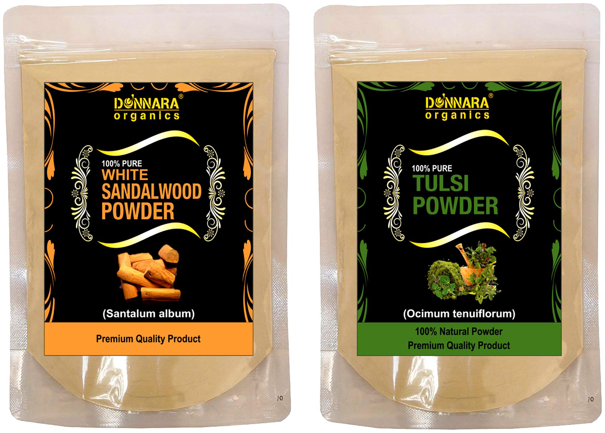 

Donnara Organics 100 Natural Sandalwood Powder Tulsi powder Face Pack 150g(Pack of 2)