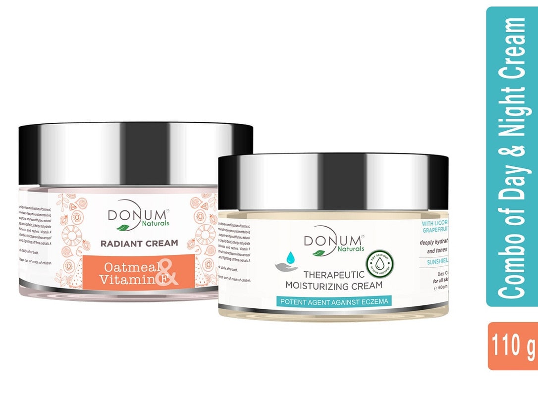 

Donum Naturals Combo of 5 In 1 Anti Ageing Radiant Day Cream With Spf 15( 60 g) Therapeutic Repairing Night Cream (50 g)