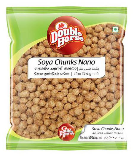

Double horse Soya Chunks - Nano 200 g