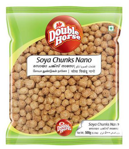

Double horse Soya Chunks - Nano 200 g
