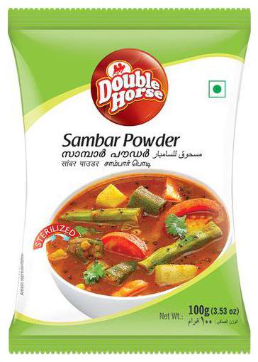 

Double horse Powder - Sambar 100 g