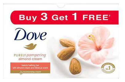 

Dove Almond Cream Beauty Bathing Bar 100 g (Buy 3 Get 1 Free)