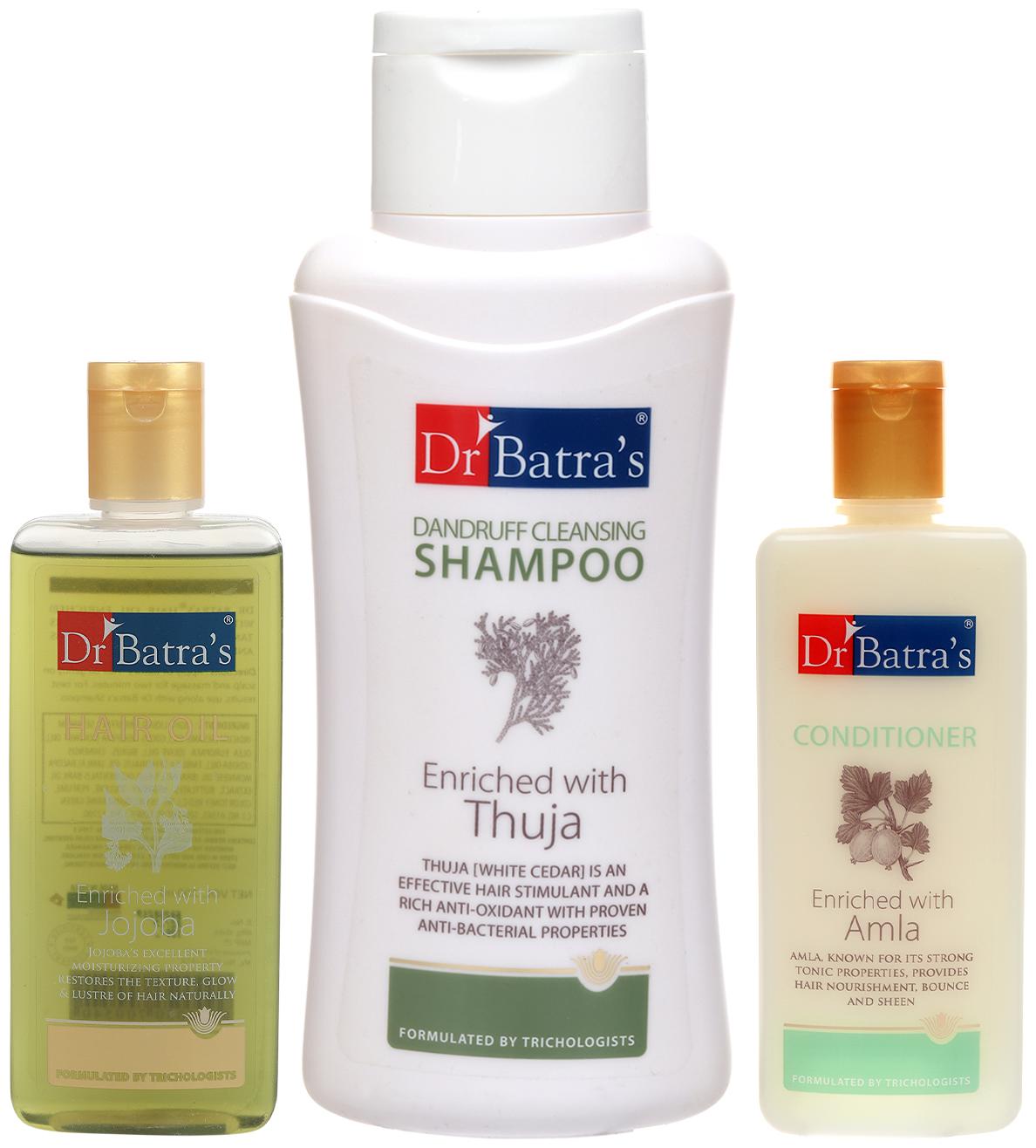 

Dr Batra S Dandruff Cleansing Shampoo 500ml Conditioner 200ml And Hair Oil 200 ml (Pack Of 3 )