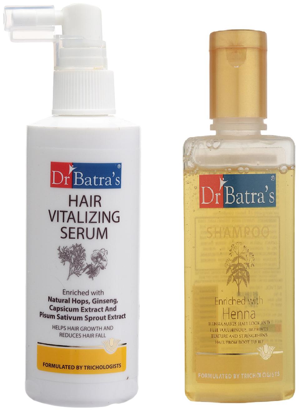 

Dr Batra S Hair Vitalizing Serum 125ml And Henna Shampoo 100ml (Pack Of 2)