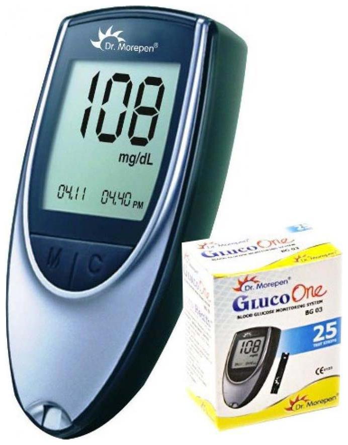 

Dr Morepen Bg-03 Blood Glucose Monitor Glucometer With 25 Test Strips Sugar Test Machine