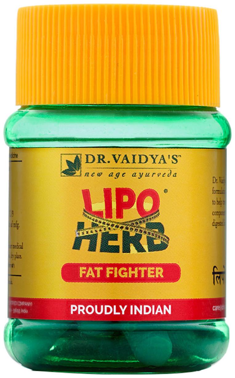 

Dr Vaidya s Lipoherb Ayurvedic Pills For Obesity and Hyper Cholesterol 30 Capsules x Pack of 2