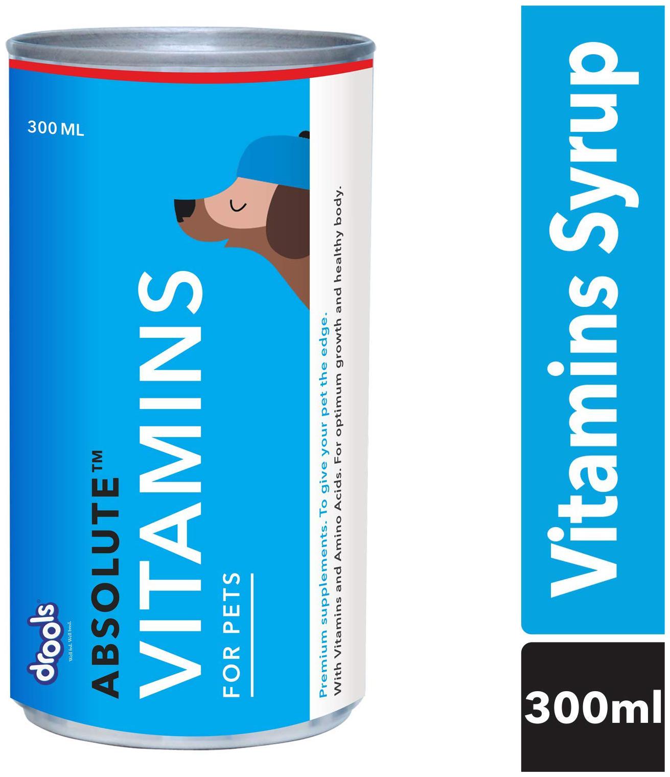 

Drools Absolute Vitamin Syrup- Dog Supplement 300ml