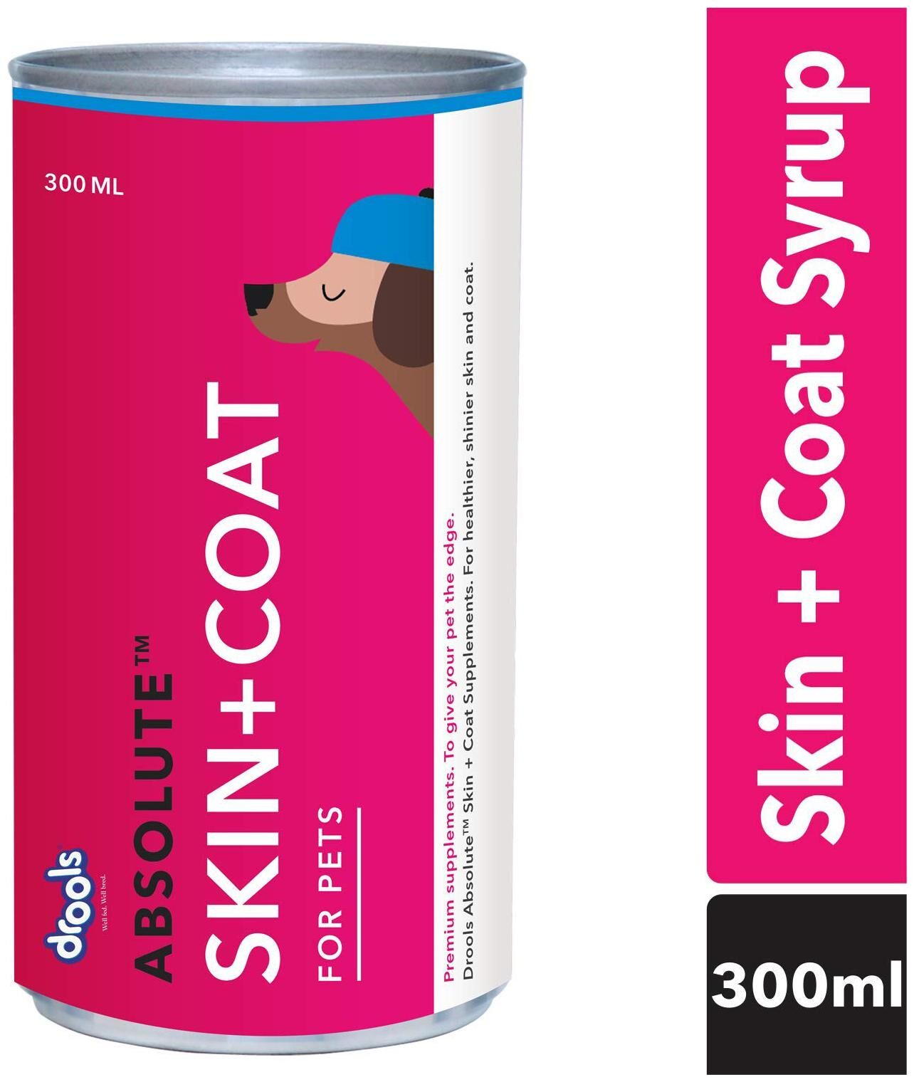

Drools Absolute Skin And Coat Syrup Dog Supplement 300 ml