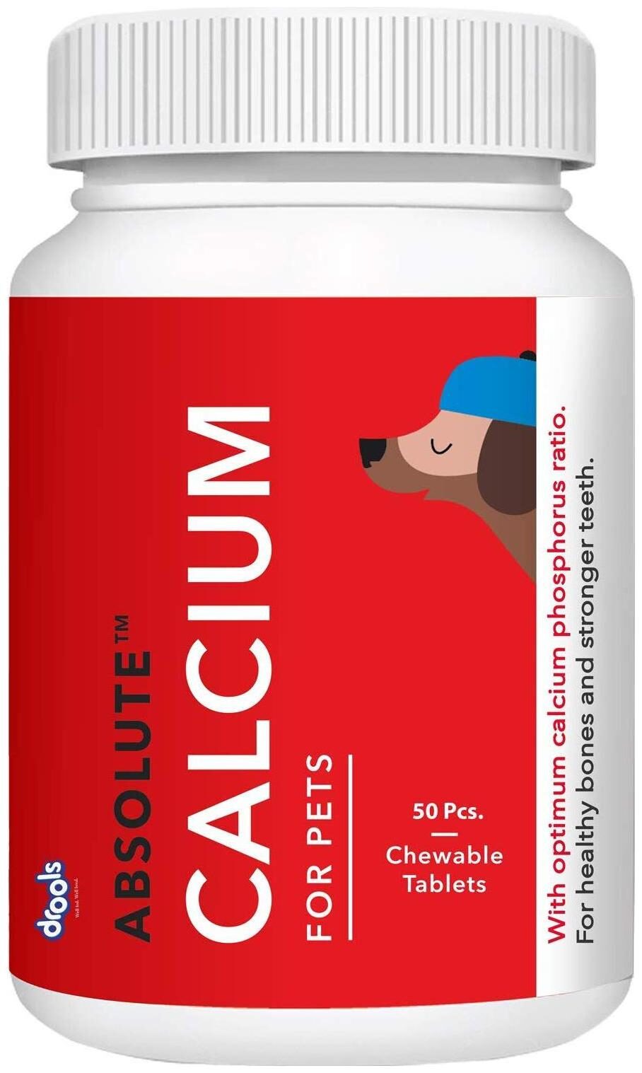 

Drools Absolute Calcium Tablet- Dog Supplement 50 pcs
