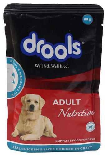 

Drools Dog Food - Real Chicken Liver in Gravy Adult Dog 80 g