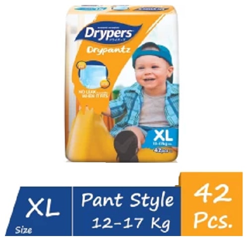 

Drypers Drypantz Pant Style Premium Diaper XL Size 42 Counts