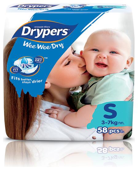 

Drypers Wee Wee Dry Small Sized Diapers (58 Counts) (Taped Diaper)