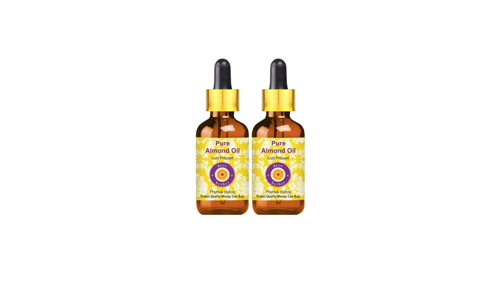 

Deve Herbes Pure Almond Oil (Prunus Dulcis) Natural Premium Grade Cold Pressed 100ml (Pack Of 2)