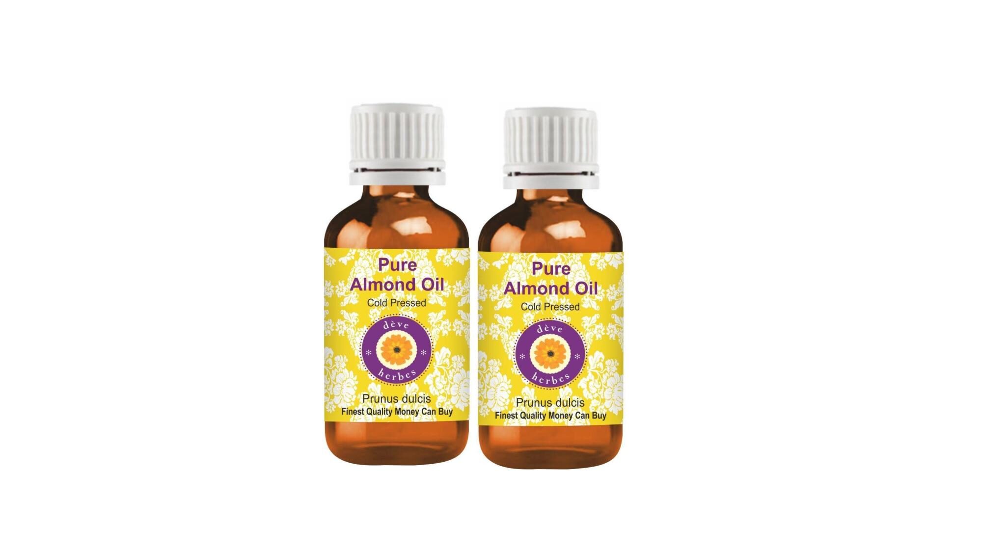 

Deve Herbes Pure Almond Oil (Prunus Dulcis) Natural Premium Grade Cold Pressed 100ml (Pack Of 2)