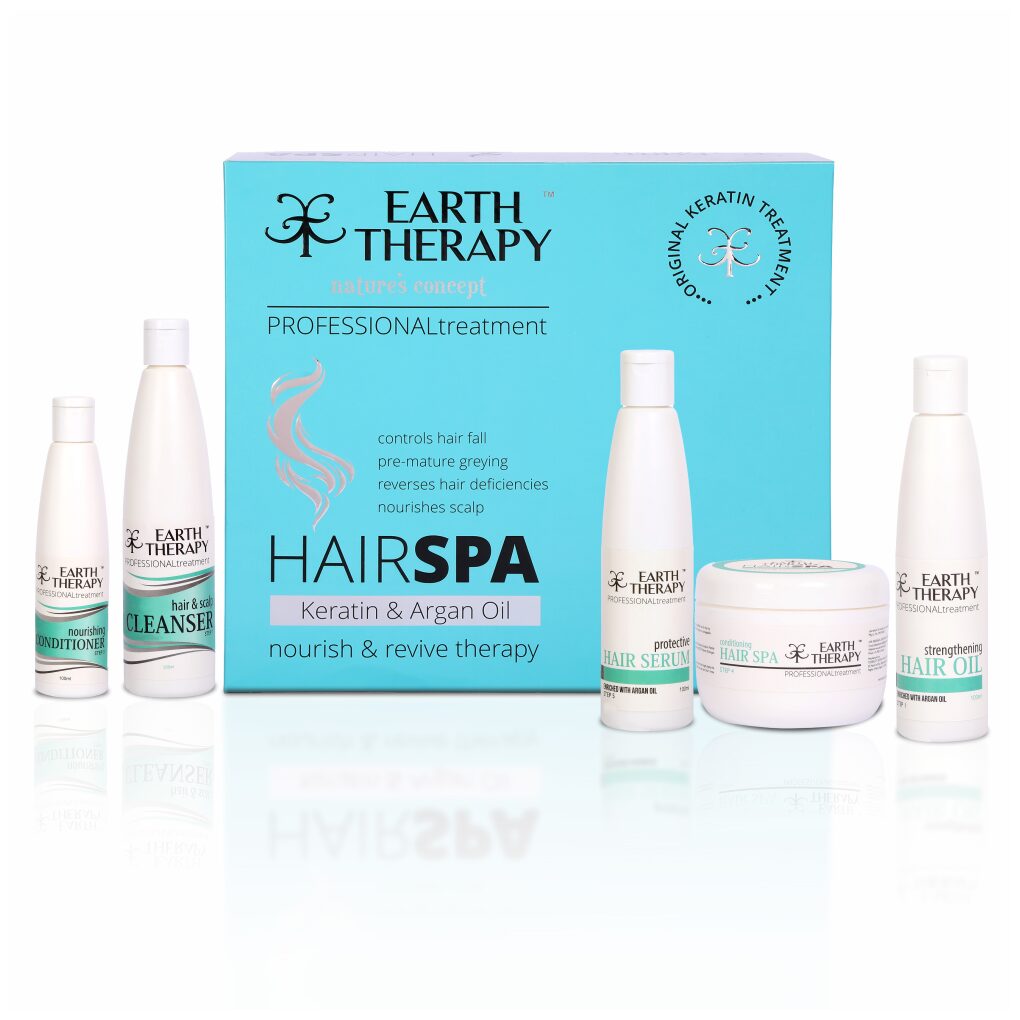 

EARTH THERAPY Hair SPA Keratin Argan Oil for Nourish Revive therapy Controls of Hair fall Pre-mature greying Reverses hair deficiencies Nourishes scalp 700g (Pack Of 1)