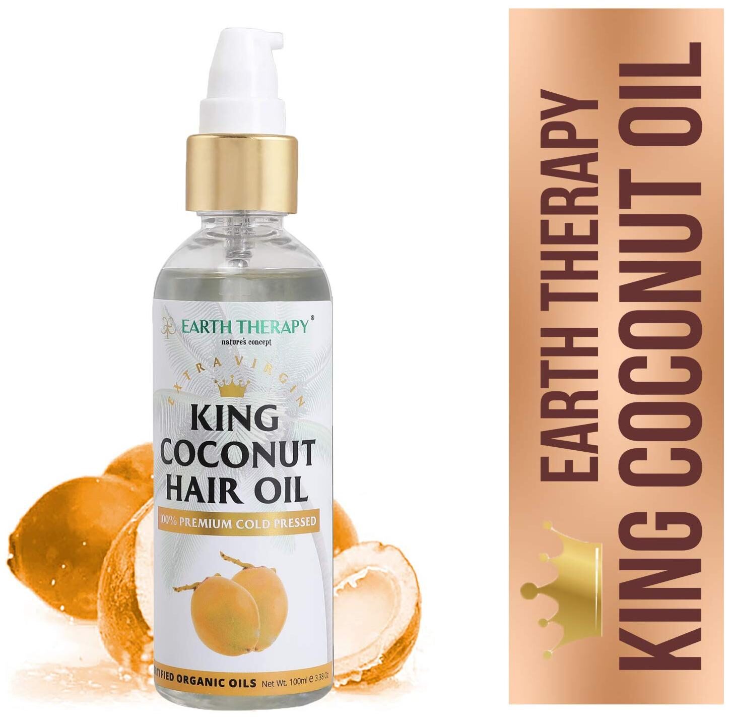

EARTH THERAPY King Coconut Oil All Purpose Hair and Skin Care For Men Women 100ml