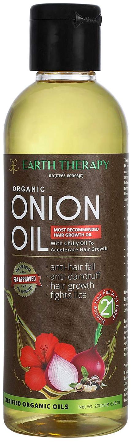 

EARTH THERAPY Organic Onion Oil for Total Haircare for Men and Women - 200 ml