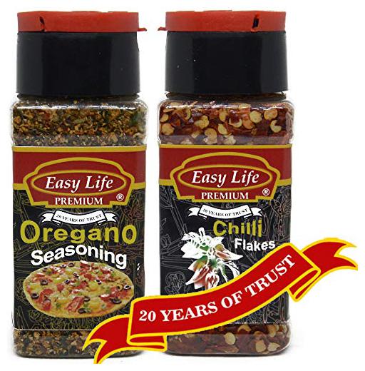 

Easy Life Oregano Seasoning 60g Roasted Chilli Flakes 65g Pack of 2