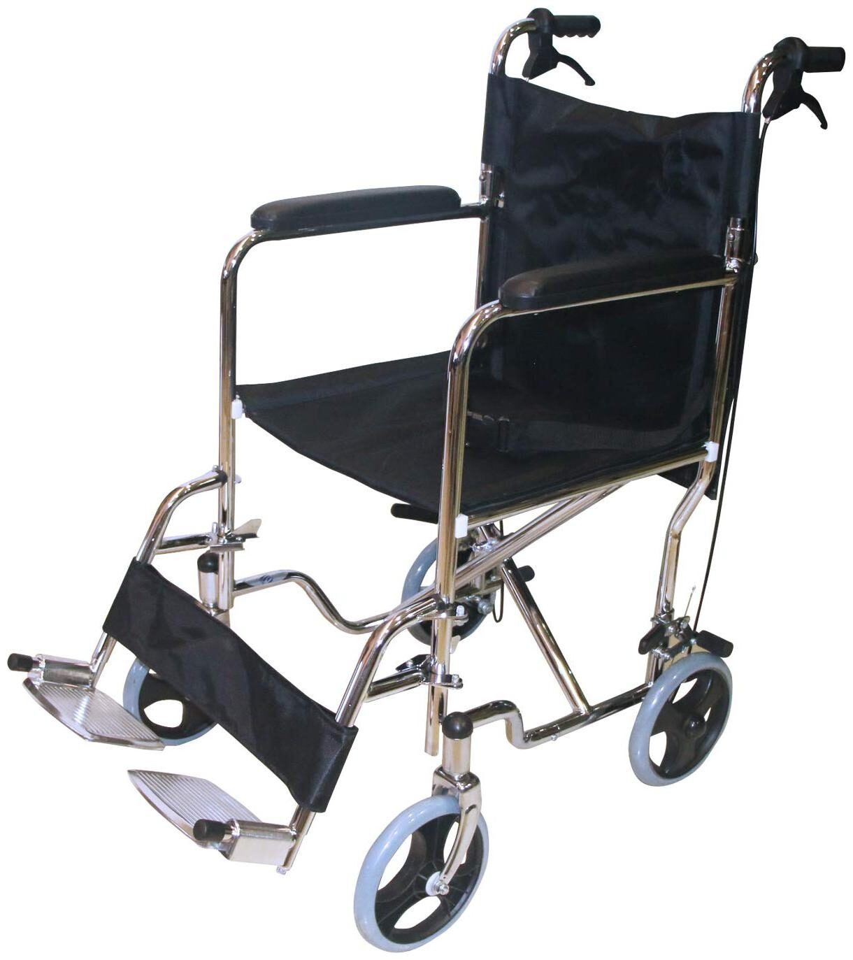 

EASYCARE Portable Aluminum Wheelchair with Lightweight Transport Chair with Locking Hand Brakes Capacity 100 kg)