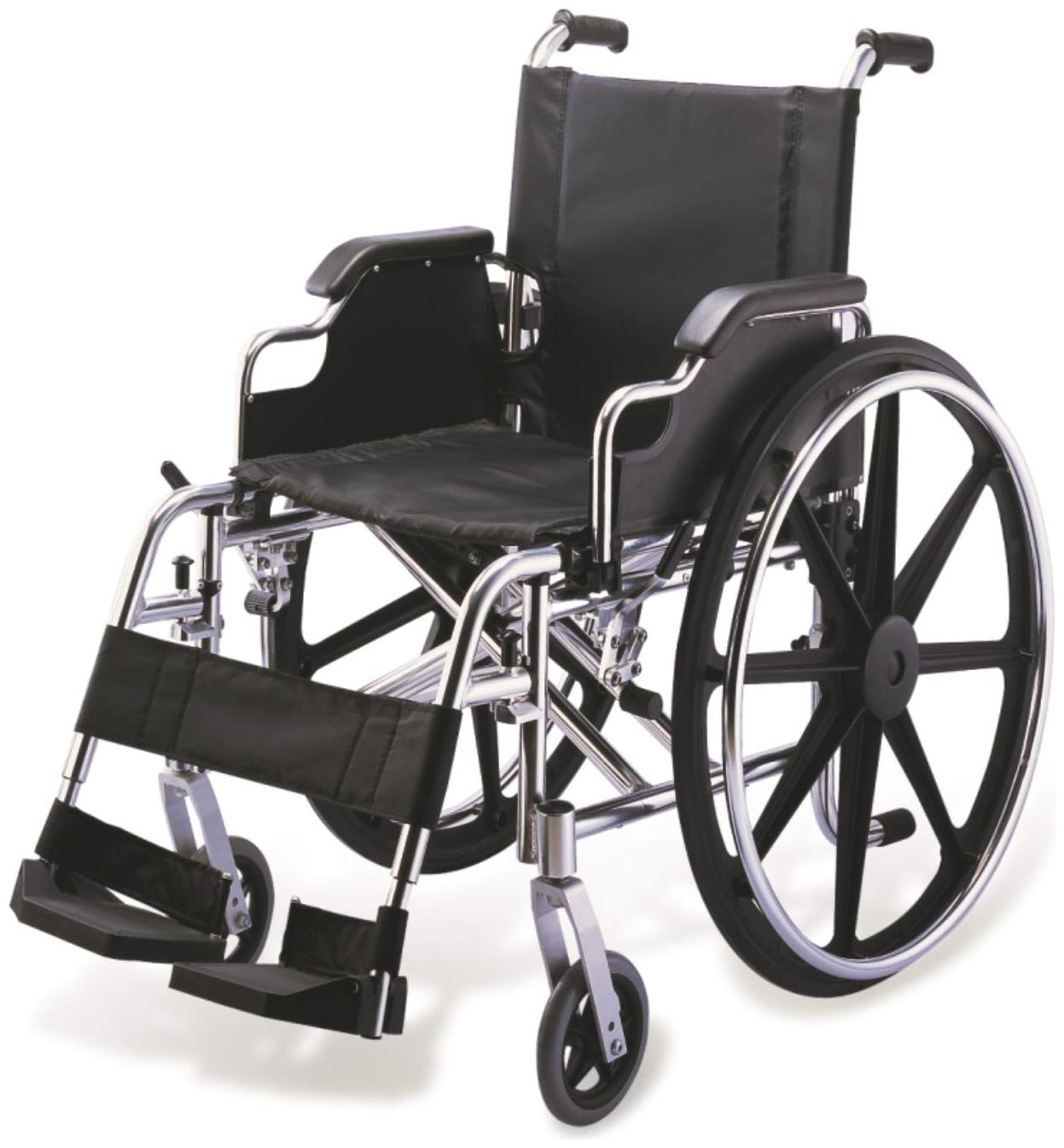 

EASYCARE Traveling Aluminium Wheelchair Quick-release rear wheels allow for easy storage or transport Pack of 1