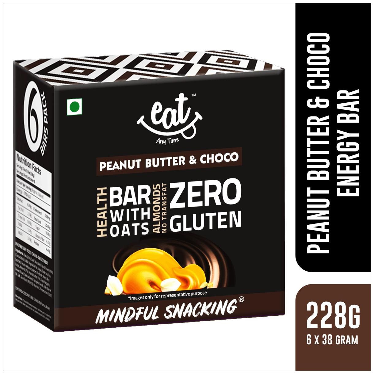 

EAT Anytime Chocolate Peanut Butter Choco Bars - 228g (38g X 6 Bars)