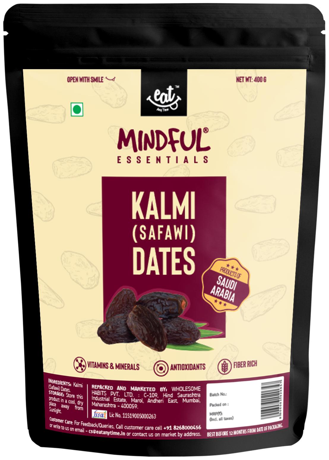 

Eat Anytime Mindful Kalmi (Safawi) Dates 400 g (Pack of 1)