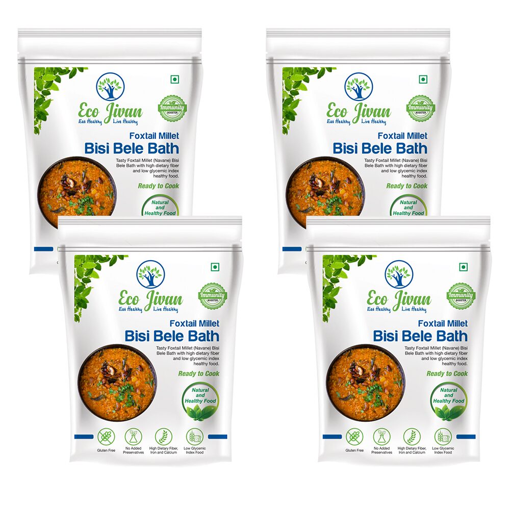 

Eco Jivan Instant Millet Bisi Bele Bath Combo Pack 200 g Each (Pack Of 4)