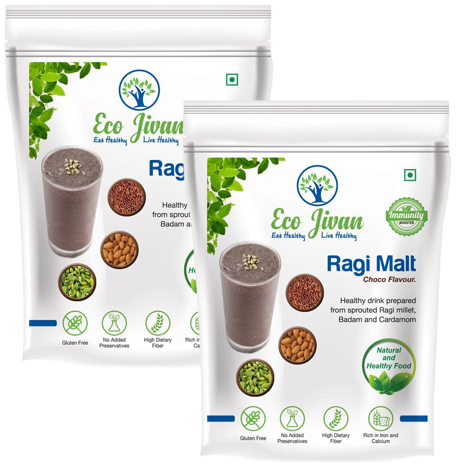 

Eco Jivan Ragi Malt Choco Flavour (Pack Of 2) (200 g Each)
