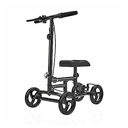 

Economy Knee Walker Steerable Medical Scooter Crutch Alternative Black