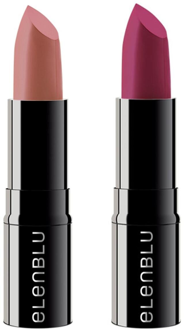 

Elenblu Luxe Matte Lipstick For Women Frosted (Nude - EL01) and Rose Mauve (Dark Pink - EL09)For Soft Creamy Texture Long Lasting Waterproof No Harmful Chemicals 4g Each( Set of 2)