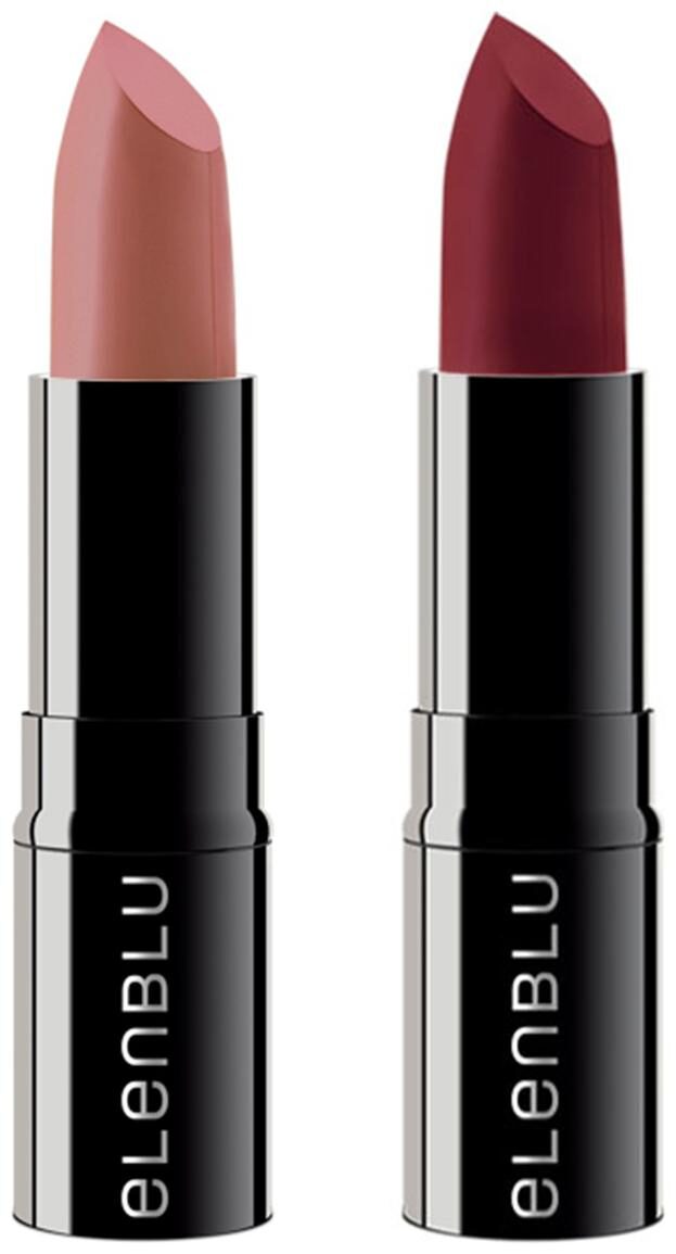 

Elenblu Luxe Matte Lipstick For Women Frosted (Nude - EL01) and Berrylicious Red (Deep Red - EL011)For Soft Creamy Texture Long Lasting Waterproof No Harmful Chemicals 4g Each( Set of 2)