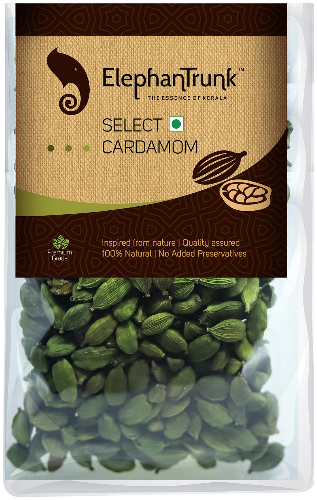 

Elephantrunk Aromatic Green Cardamom Elaichi8 Mm 100g