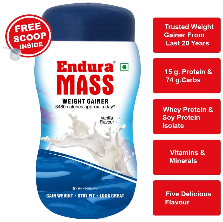 

Endura Mass Weight Gainer Mass Gainer 500 g Vanilla