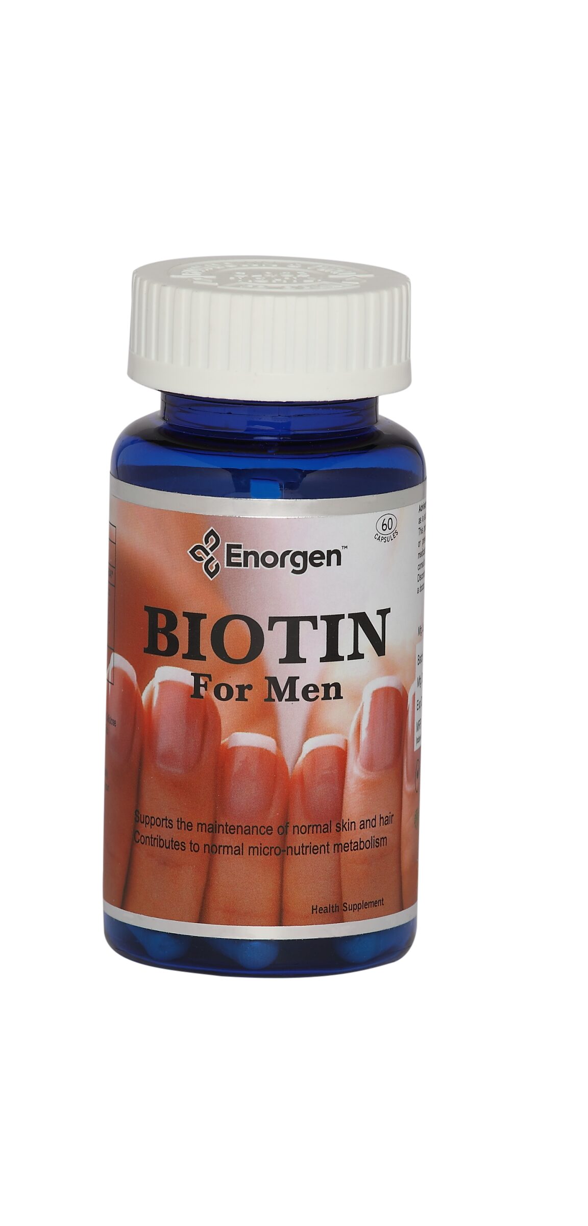 

Enorgen Biotin for Men with Nutrients for hair skin nails 60 Capsules Pack of 1