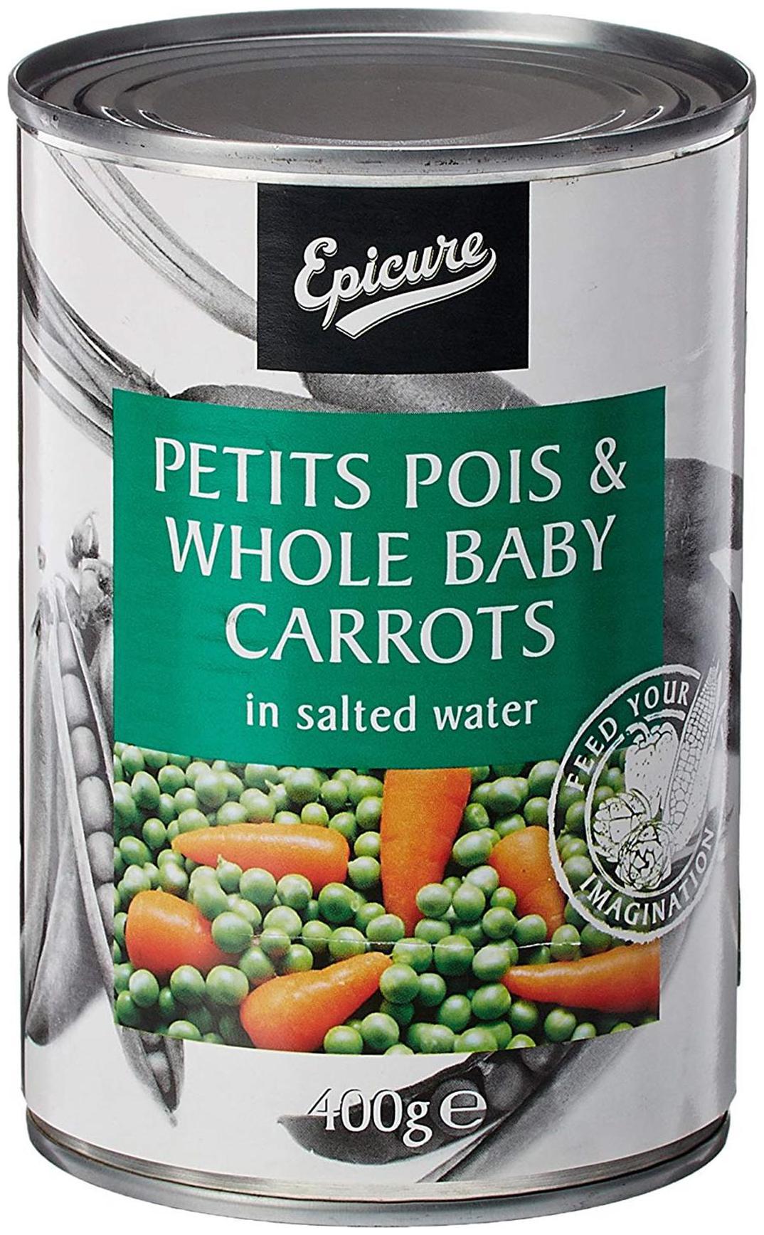 

Epicure Baby Carrots - Petits Pois Whole 400 g