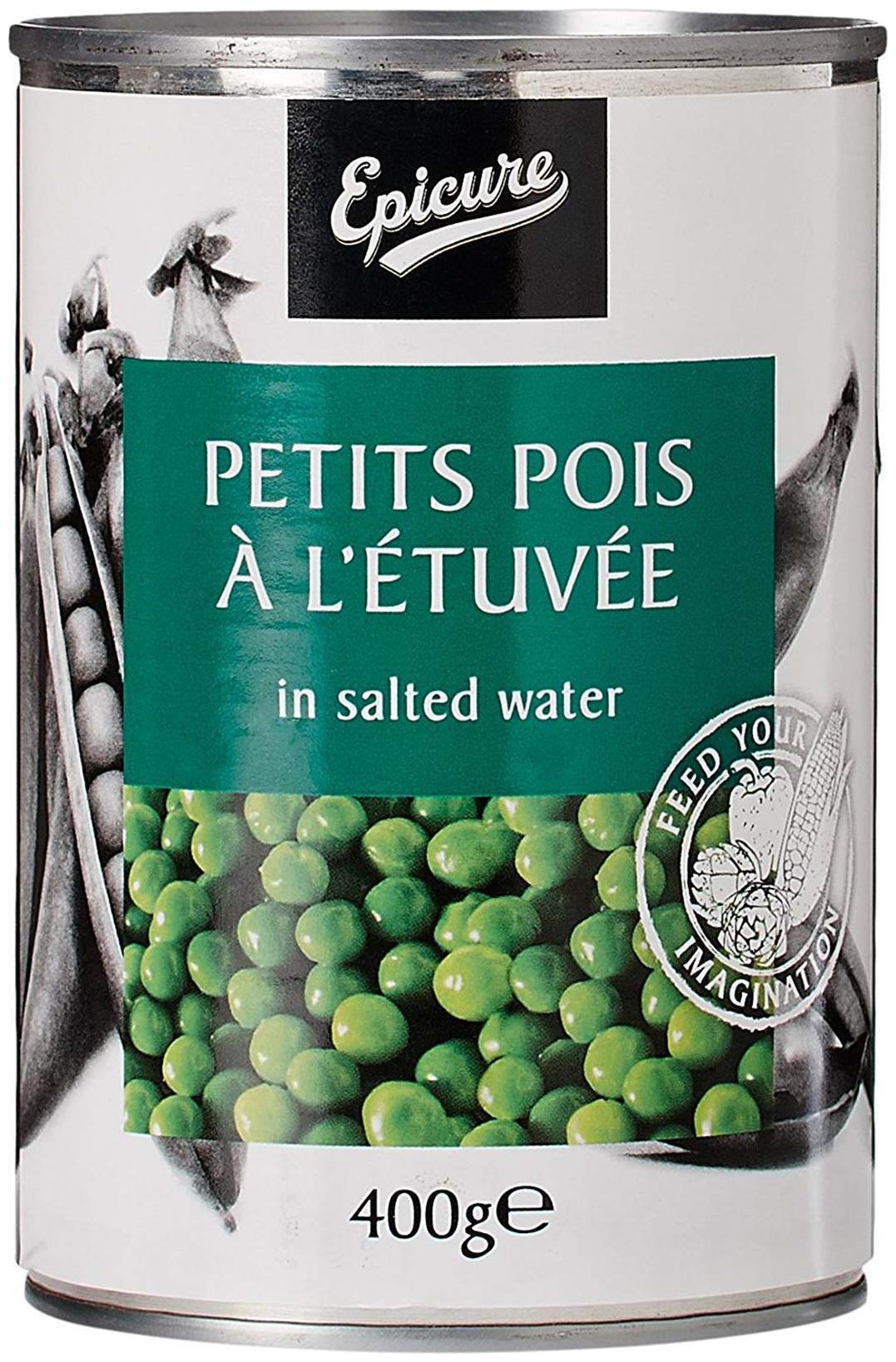 

Epicure Petits Pois letulvee 400 g