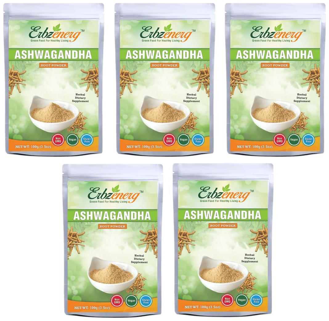 

Erbzenerg Ashwagandha Powder-100g(Pack of 5) Immunity Immunity Booster