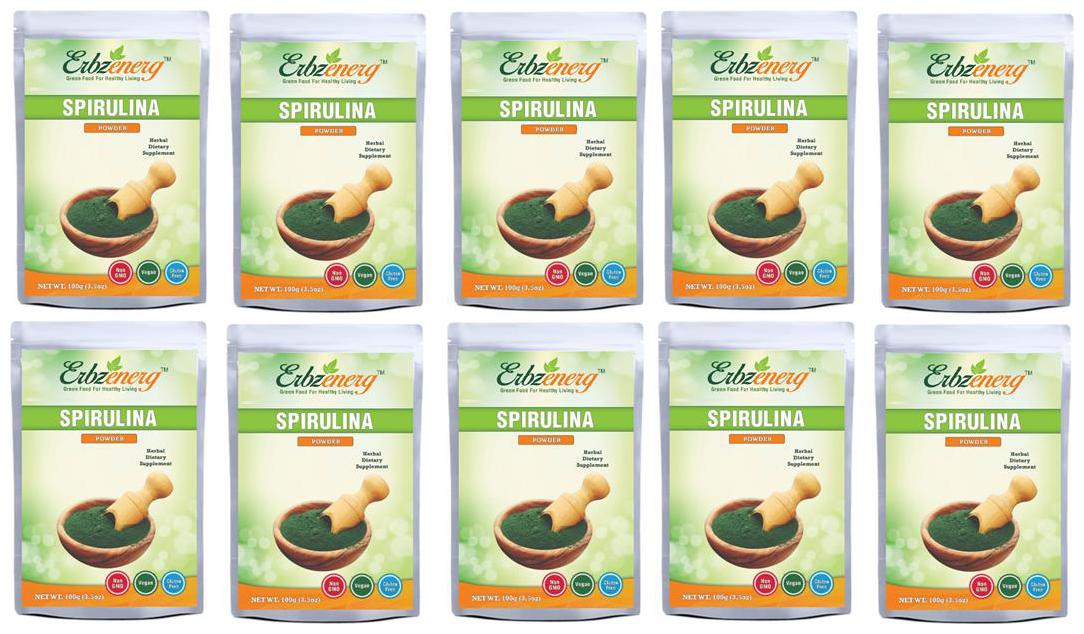 

Erbzenerg Spirulina Powder-100g(Pack of 10)