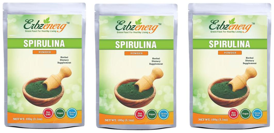 

Erbzenerg Spirulina Powder-100g(Pack of 3)