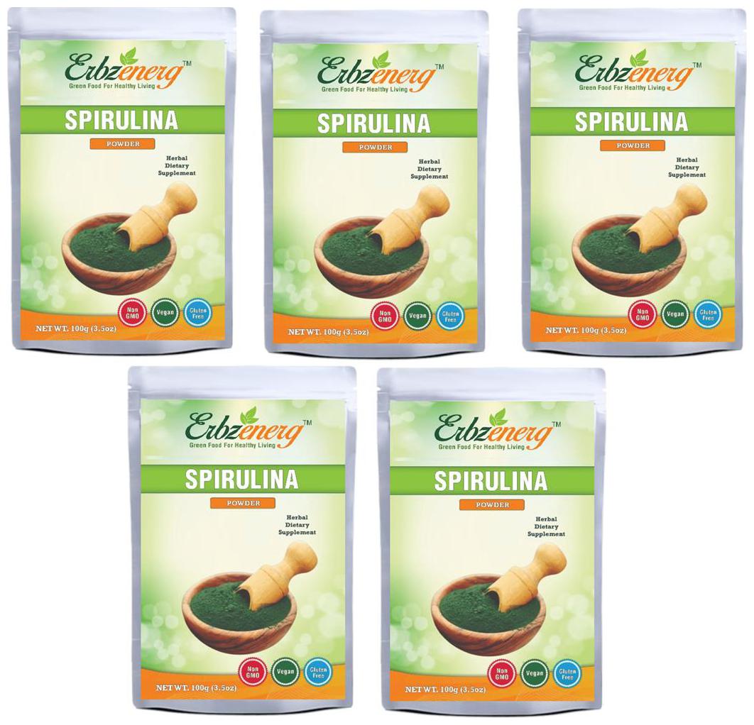 

Erbzenerg Spirulina Powder-100g(Pack of 5)