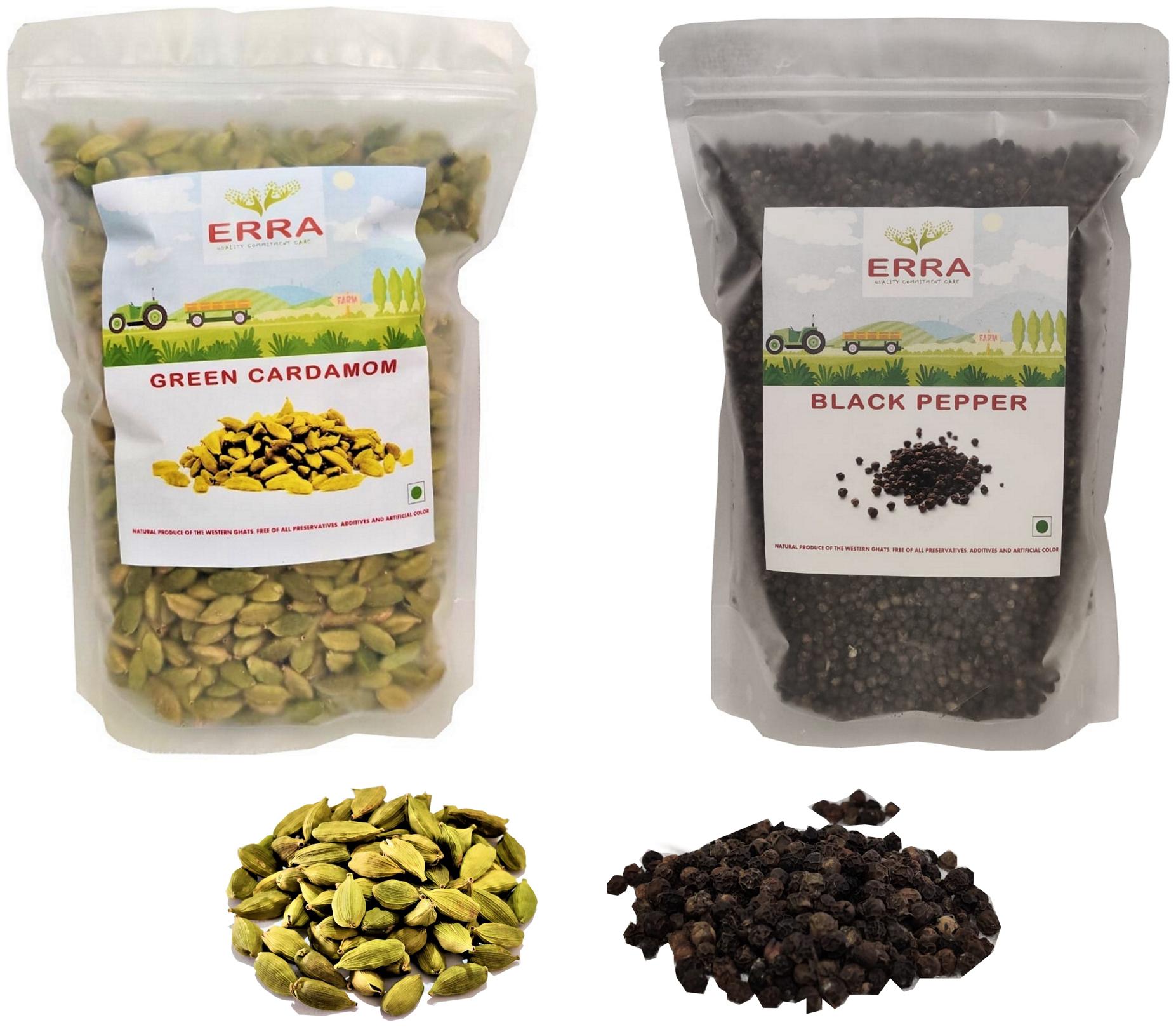 

ERRA Premium Spice Mix Green Cardamom and Black Pepper 50g Each (Pack Of 2)